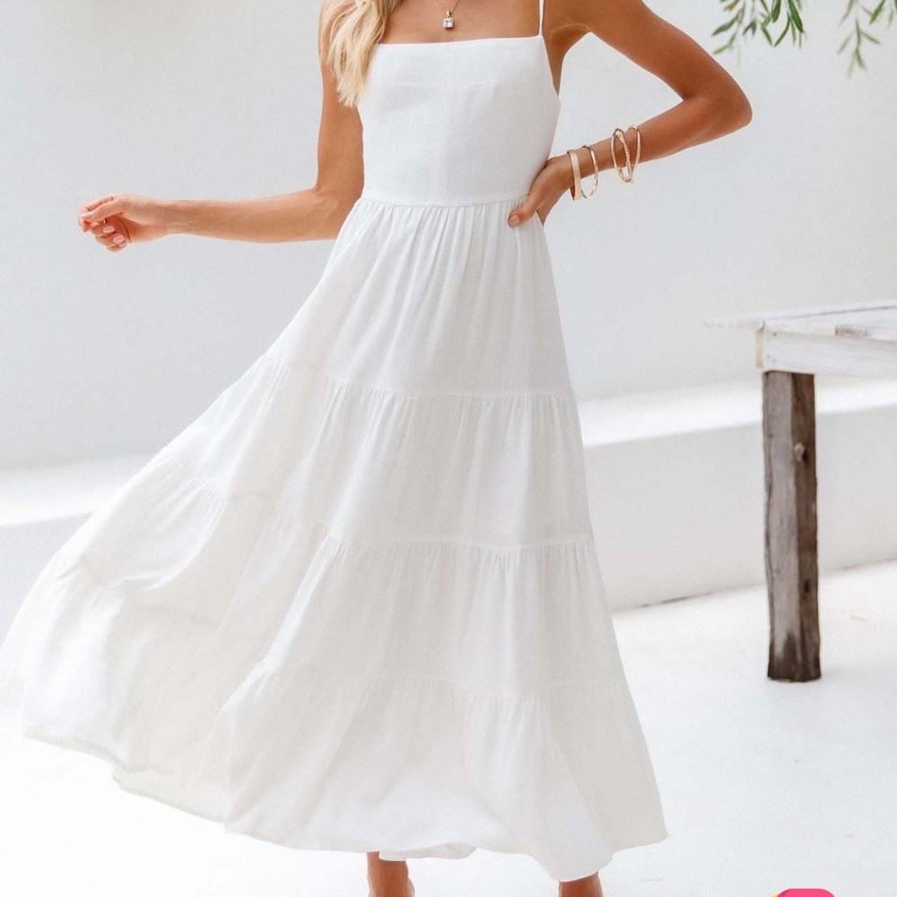 New with tags Hello Molly Train Into Town White Midi Dress